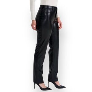 Joie Faux Leather Pants NWT Black Straight Leg Size 2 Small Medium